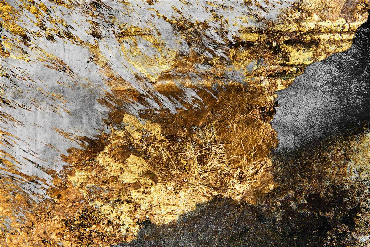 Carta da parati pietra naturale ricoperta di polvere d'oro