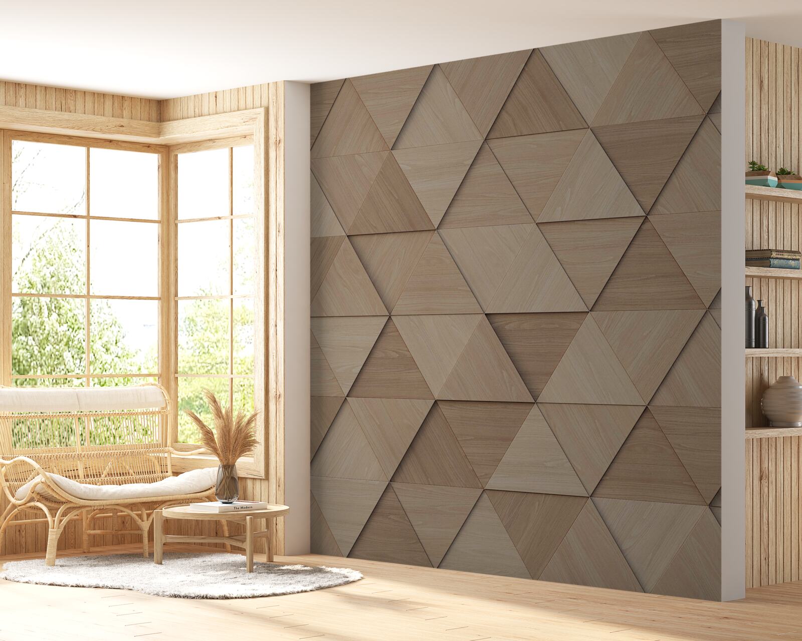 Carta da parati pannello decorativo in legno per pareti