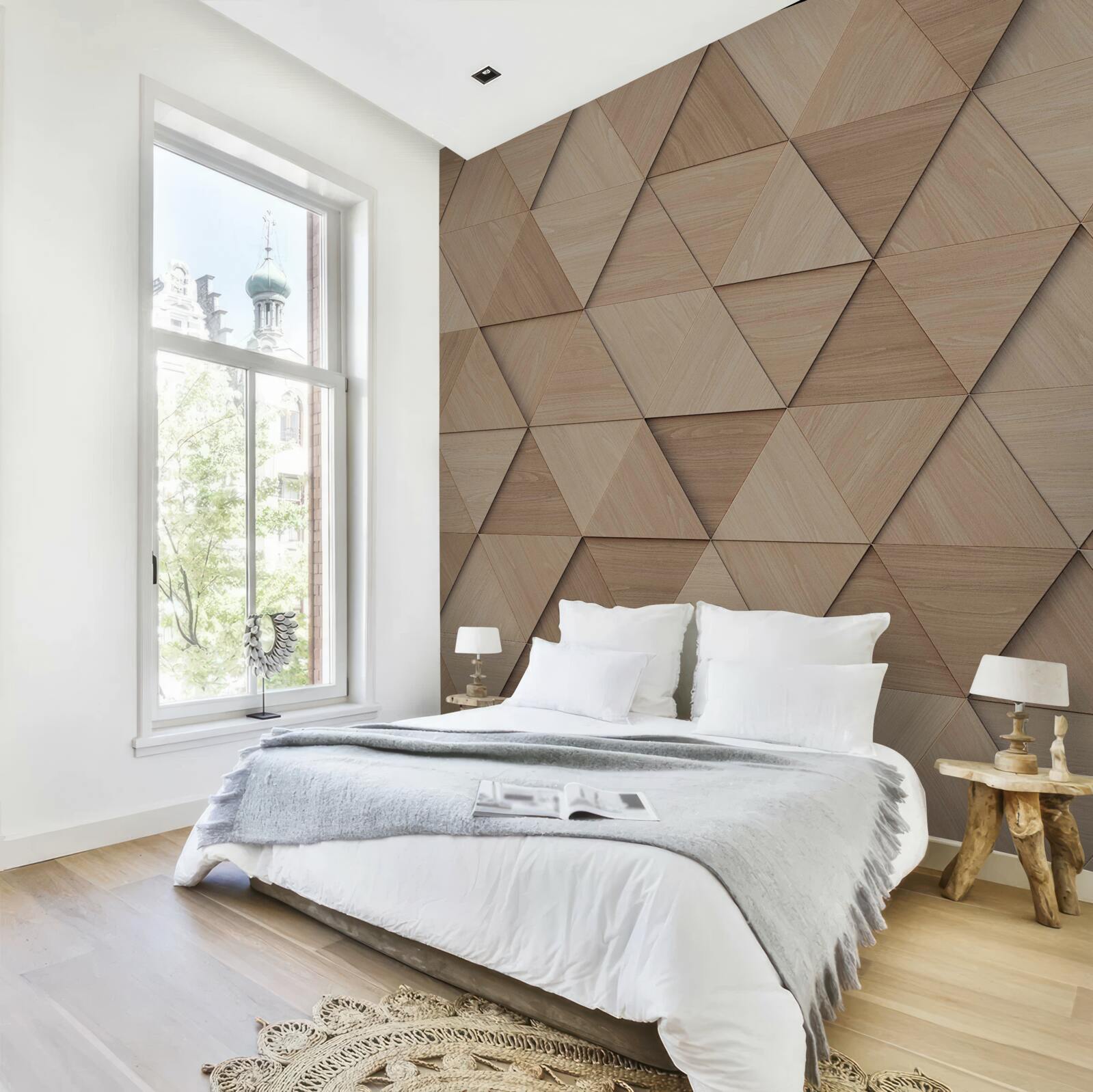 Carta da parati pannello decorativo in legno per pareti