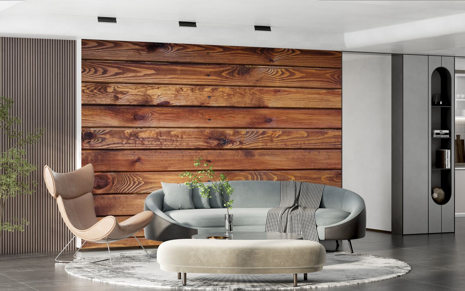 Carta da parati texture legno naturale