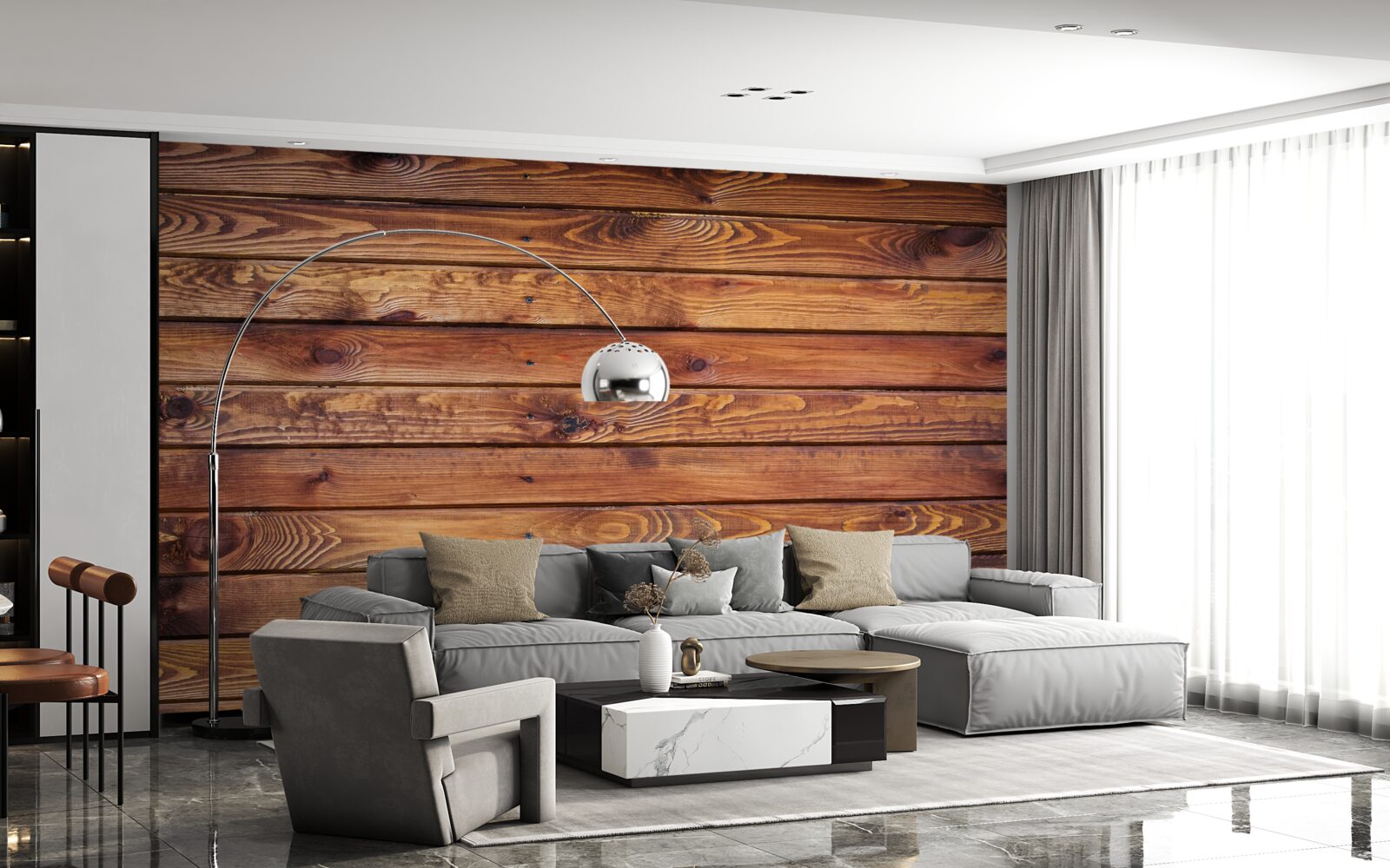 Carta da parati texture legno naturale