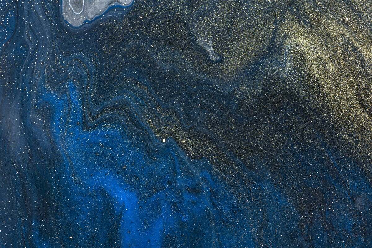 Carta da parati polvere blu-oro
