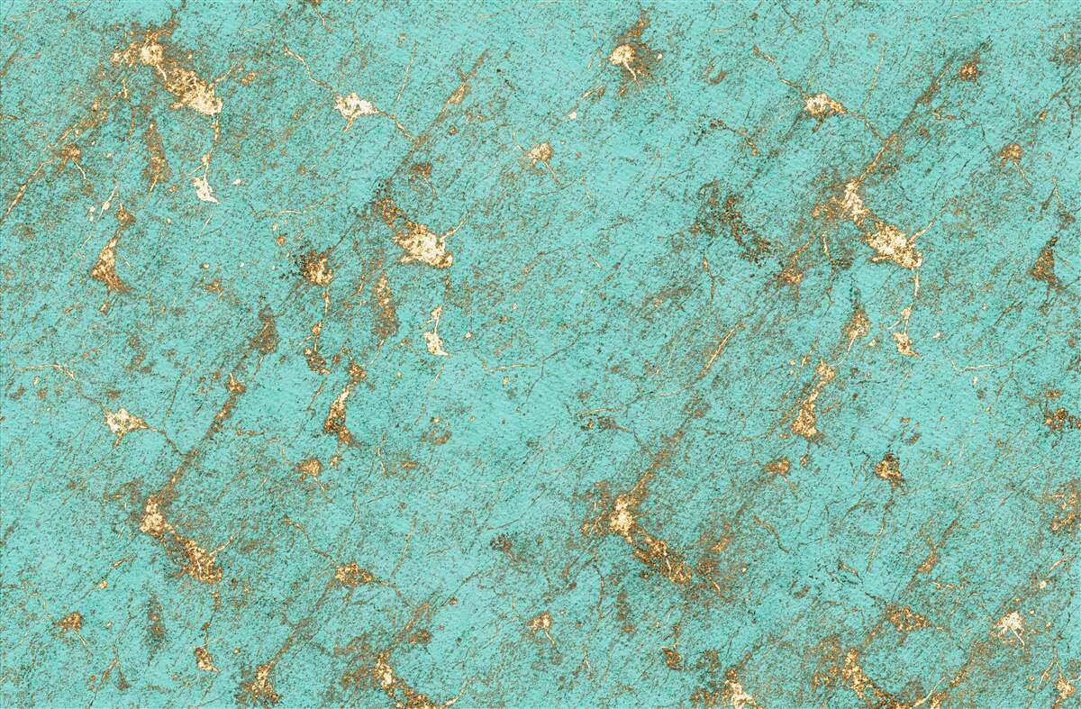 Carta da parati smeraldo d'oro in marmo