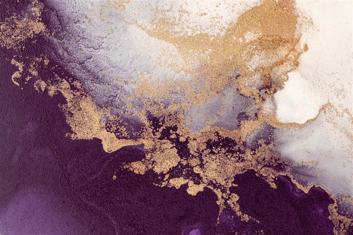 Carta da parati immagine oro e viola