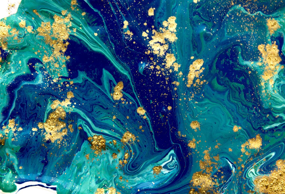 Carta da parati fondale mozzafiato nei toni del blu scuro e dell'oro