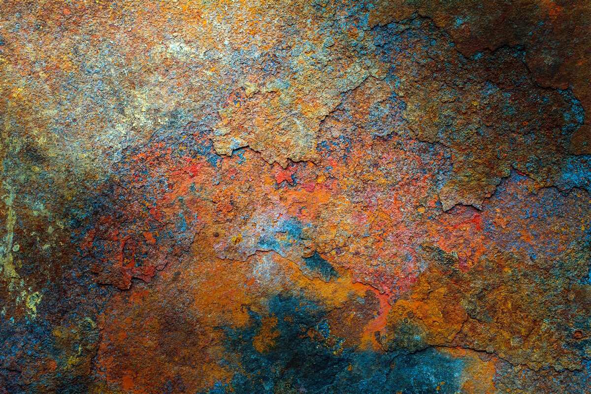Carta da parati colore e struttura della ruggine