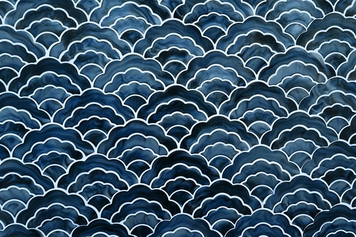 Carta da parati le onde del mare notturno scorrono dolcemente