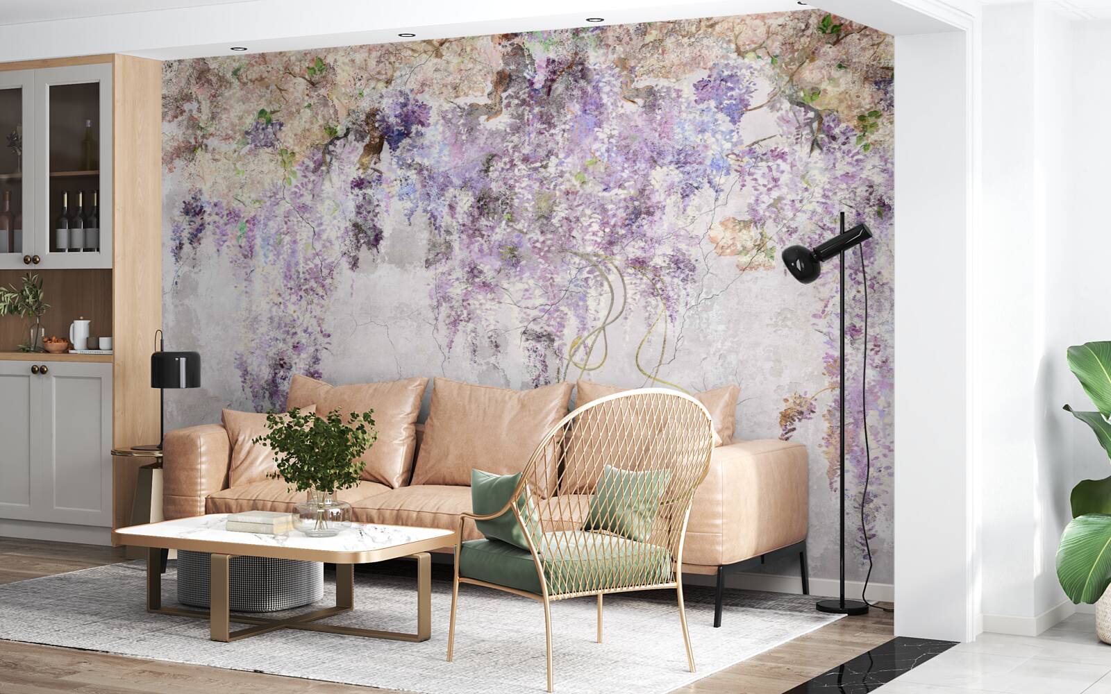 Carta da parati i fiori d'autunno cadono