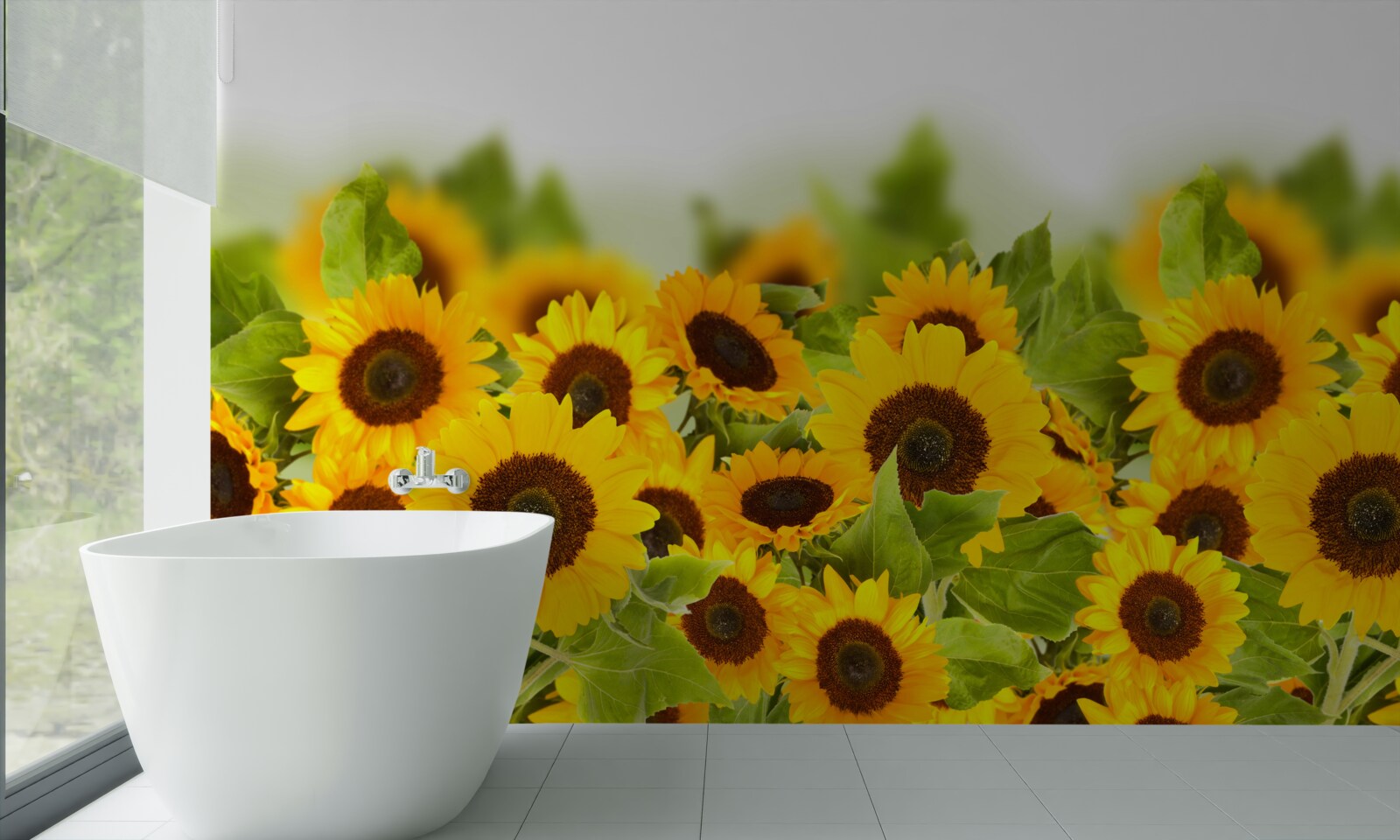 Carta da parati ci sono un numero incredibile di girasoli