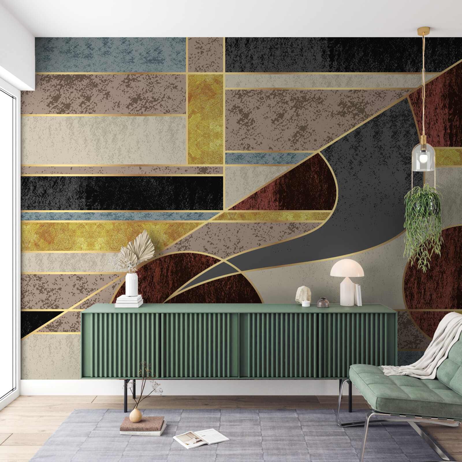 Carta da parati collage di elementi multicolori