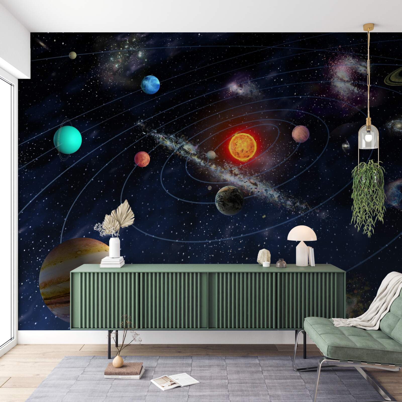 Carta da parati Percorso dei pianeti dello spazio galattico