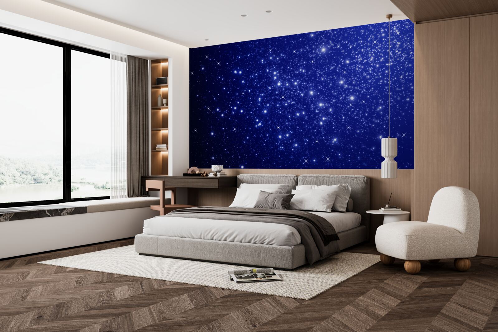 Carta da parati innumerevoli luminari nella sfera celeste