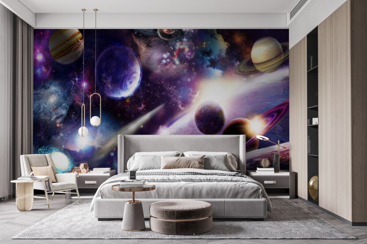 Carta da parati oggetti nell'universo