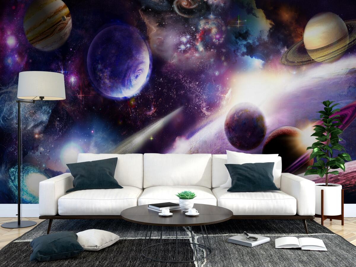 Carta da parati oggetti nell'universo
