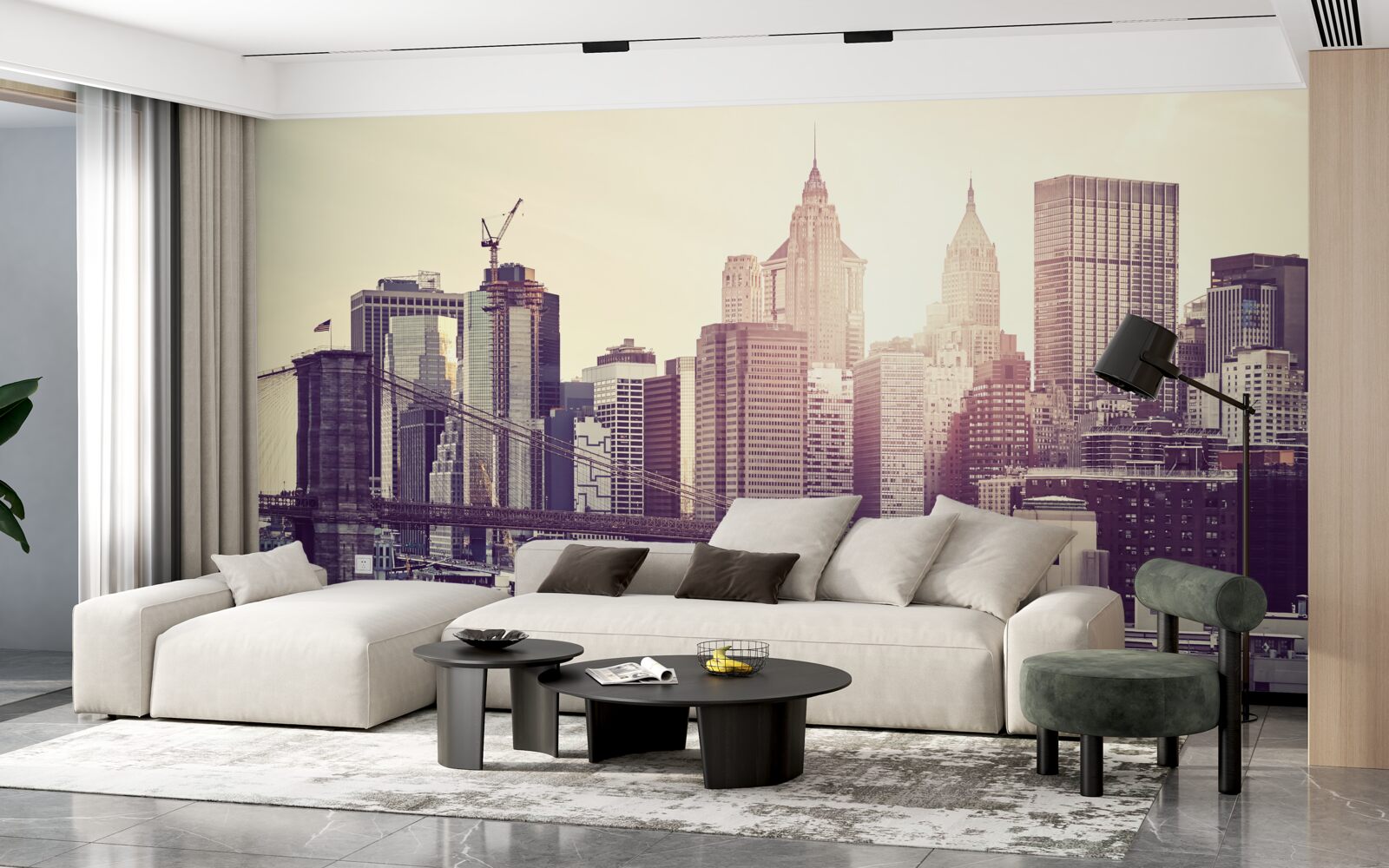 Carta da parati l'ipnotico skyline di manhattan