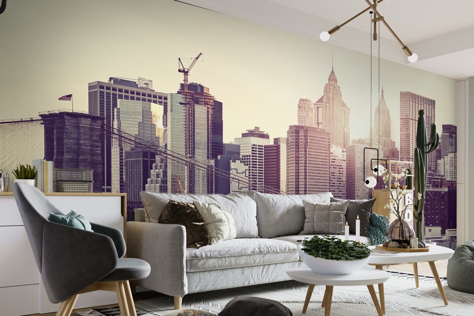 Carta da parati l'ipnotico skyline di manhattan