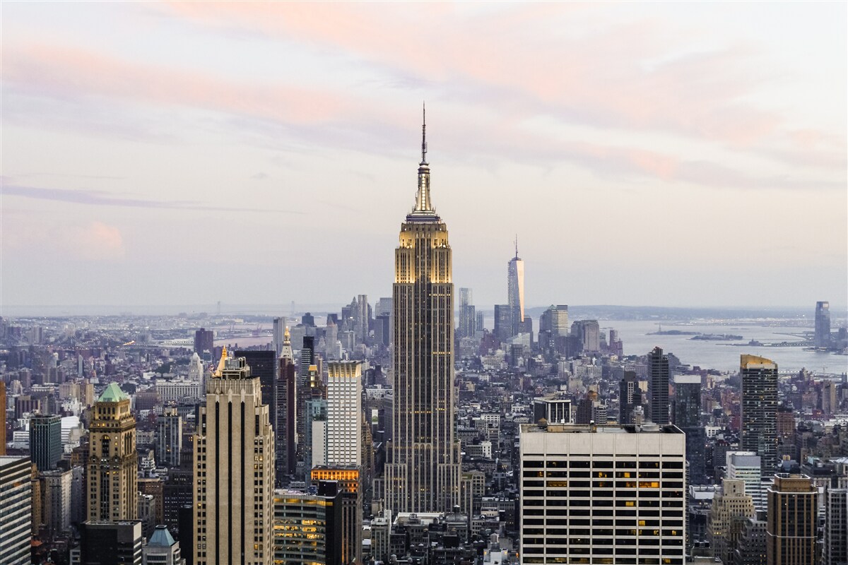 Carta da parati illuminazione dell'empire state building