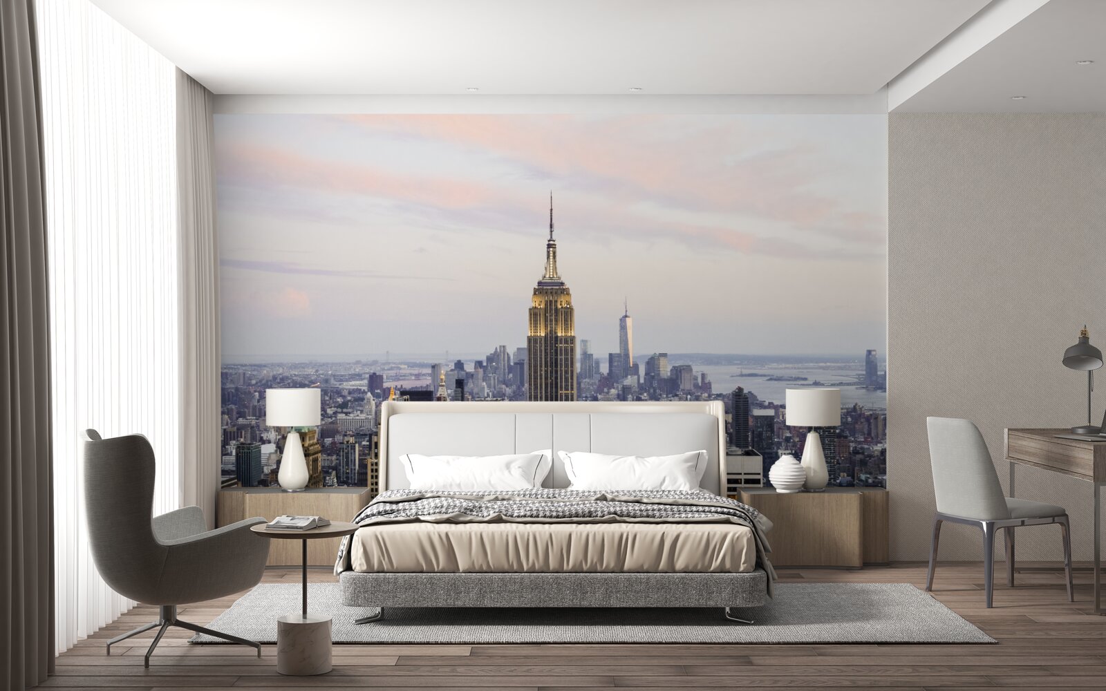 Carta da parati illuminazione dell'empire state building