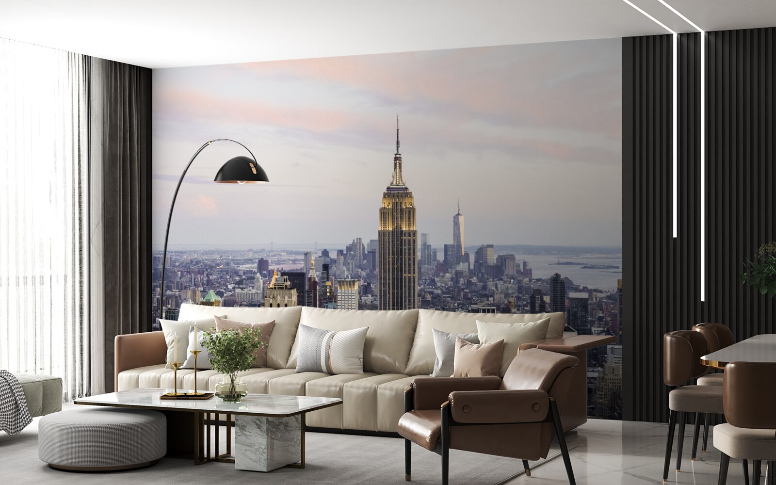 Carta da parati illuminazione dell'empire state building