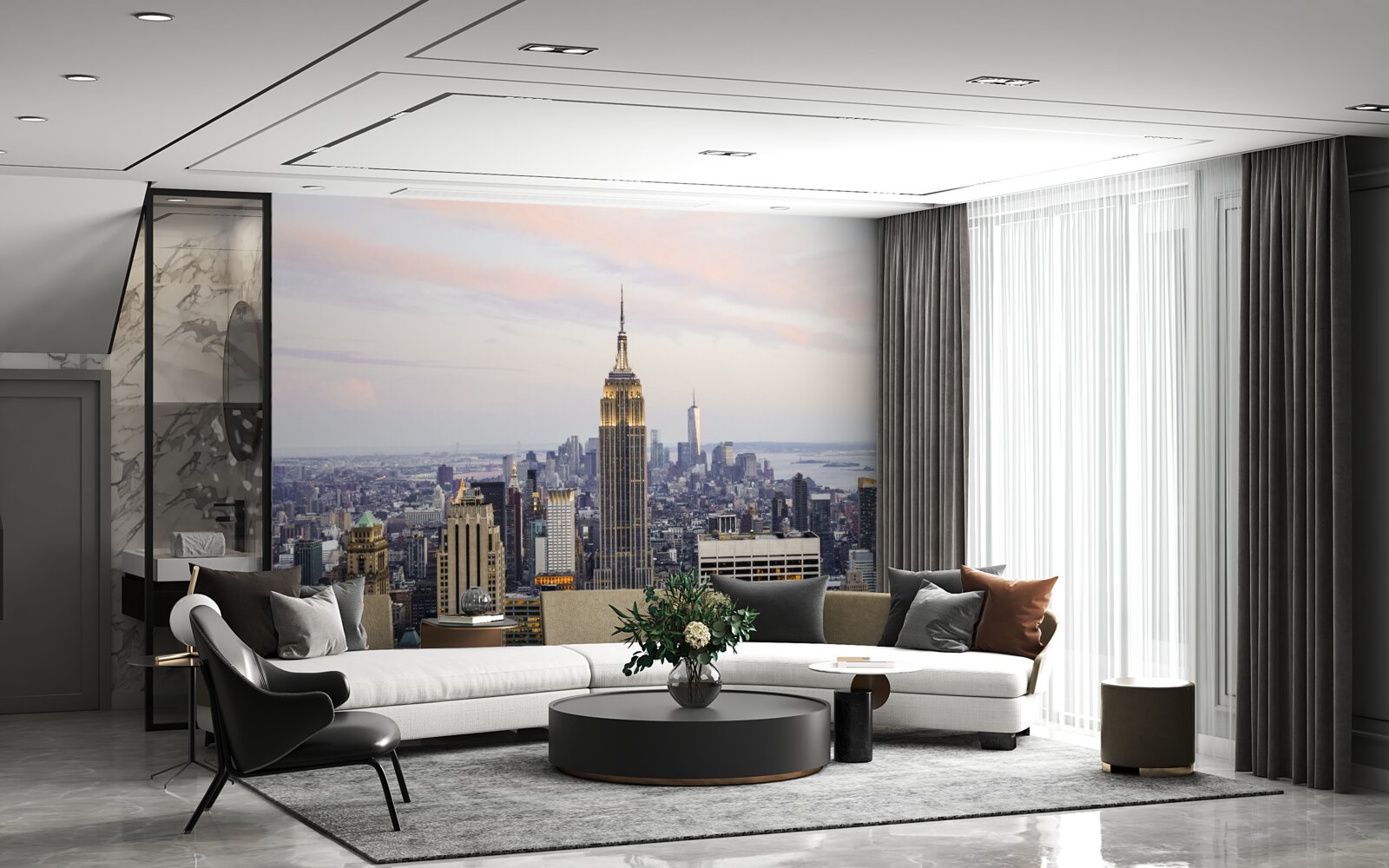 Carta da parati illuminazione dell'empire state building