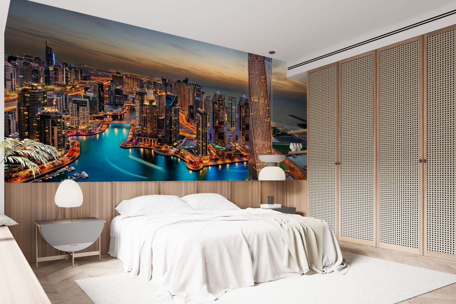 Carta da parati skyline della città di dubai