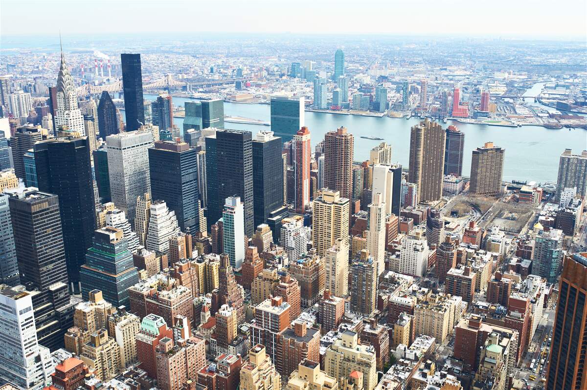 Carta da parati gli edifici di new york e i loro tetti