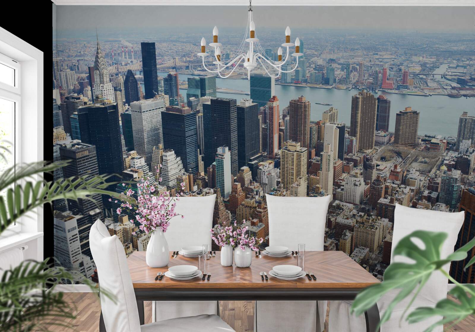 Carta da parati gli edifici di new york e i loro tetti