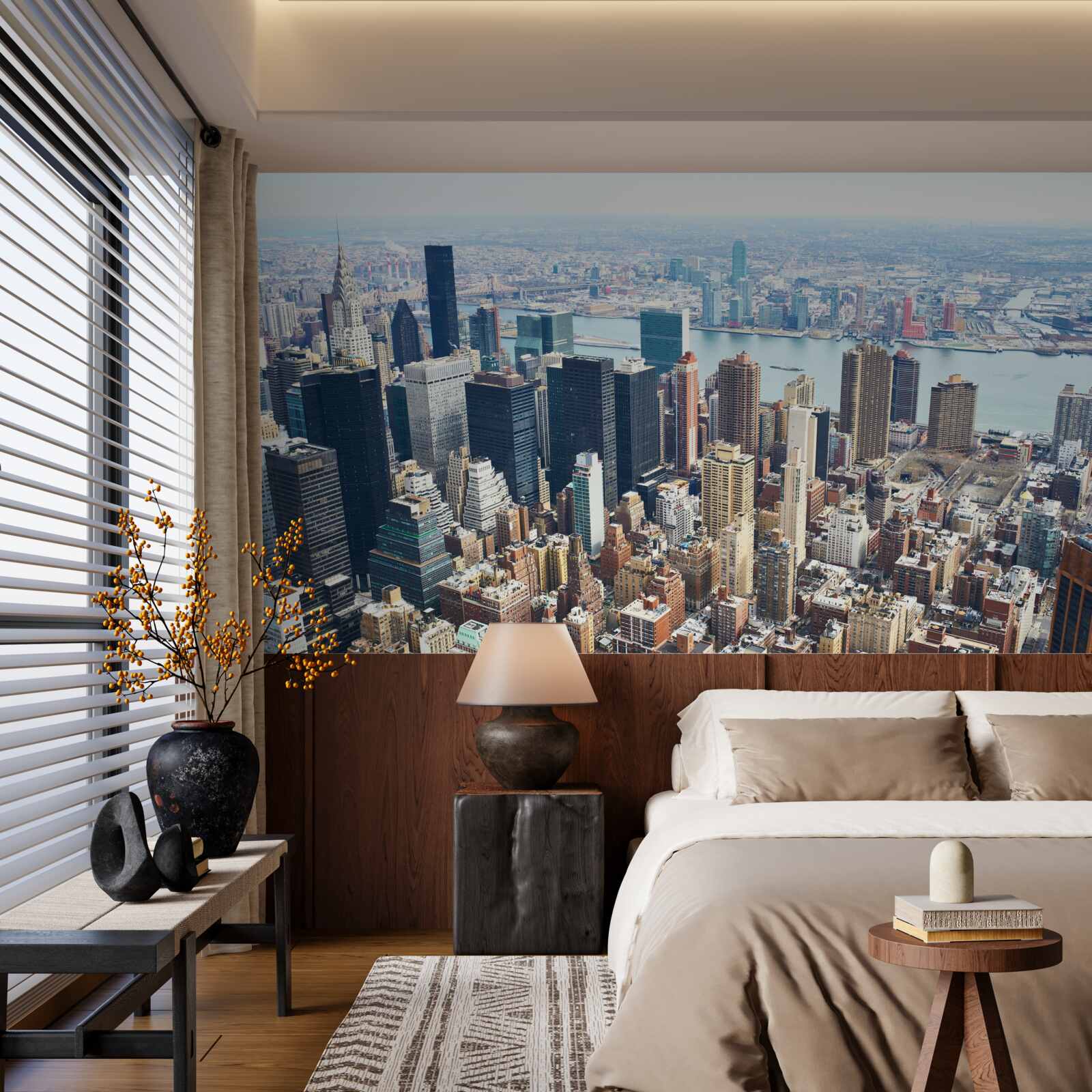 Carta da parati gli edifici di new york e i loro tetti