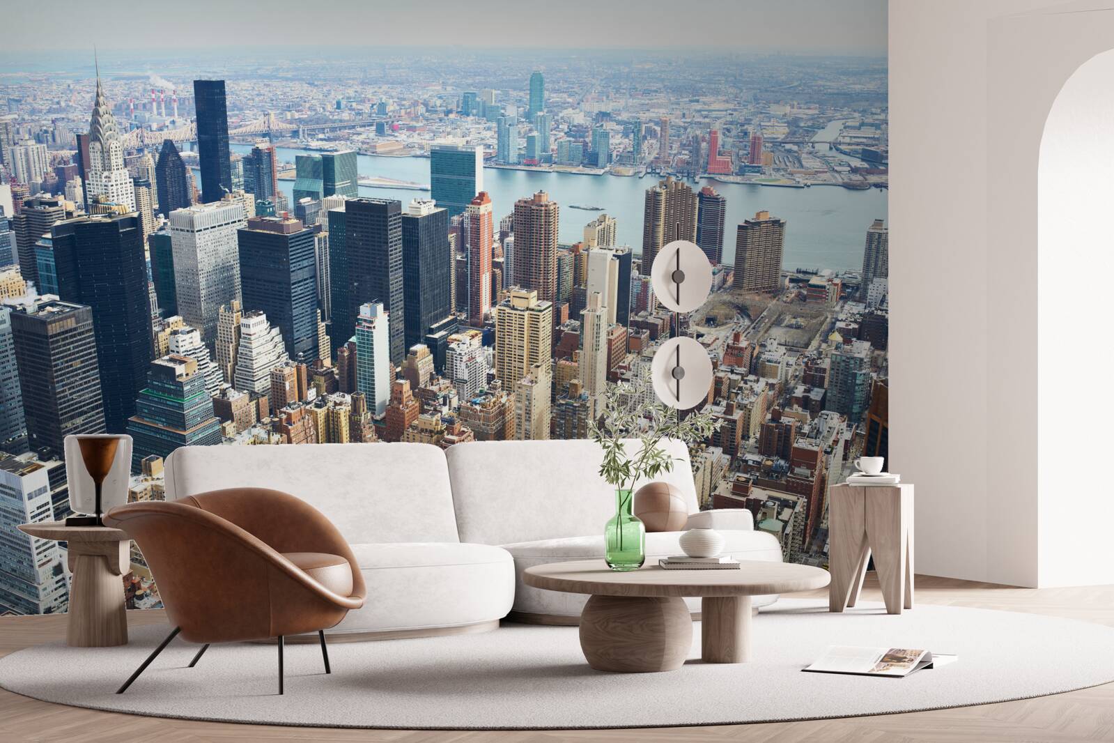 Carta da parati gli edifici di new york e i loro tetti