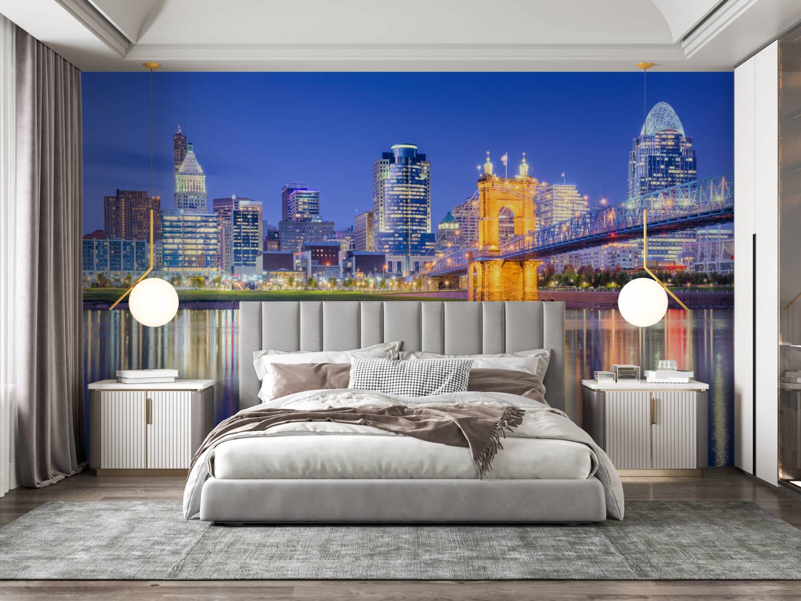 Carta da parati cincinnati nocą