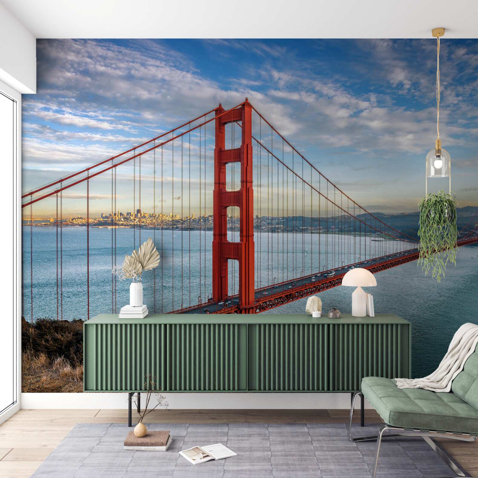 Carta da parati panorama del golden gate dal ponte