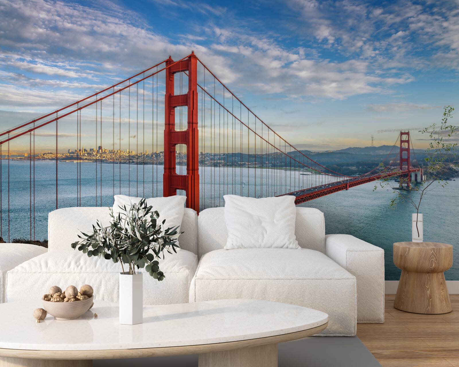 Carta da parati panorama del golden gate dal ponte