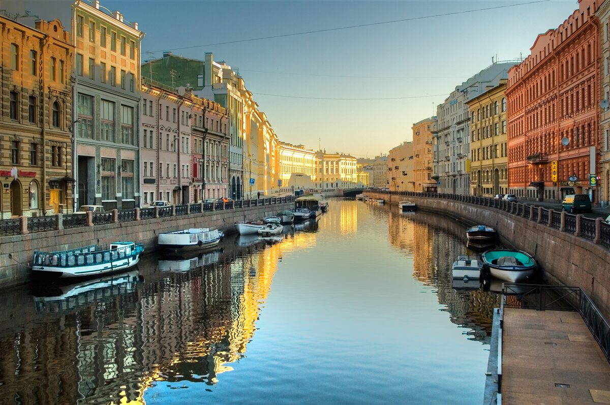 Carta da parati il canale di sankt petersburg ha una grande bellezza
