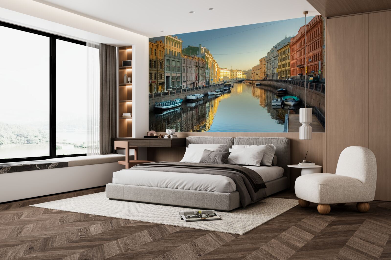 Carta da parati il canale di sankt petersburg ha una grande bellezza