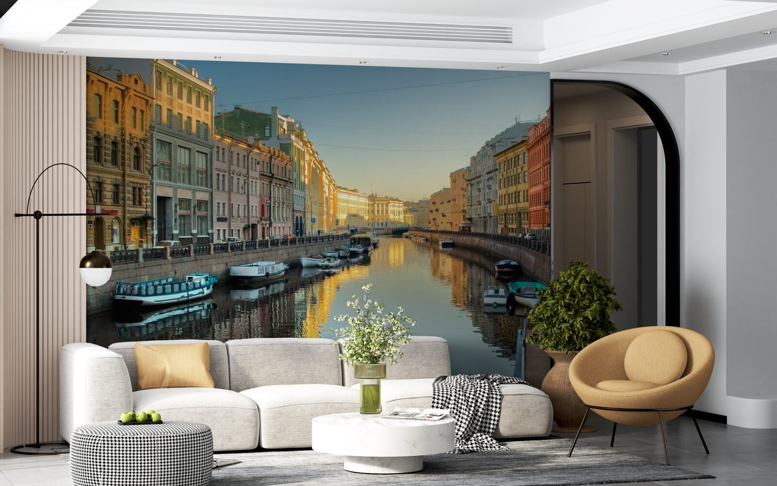 Carta da parati il canale di sankt petersburg ha una grande bellezza