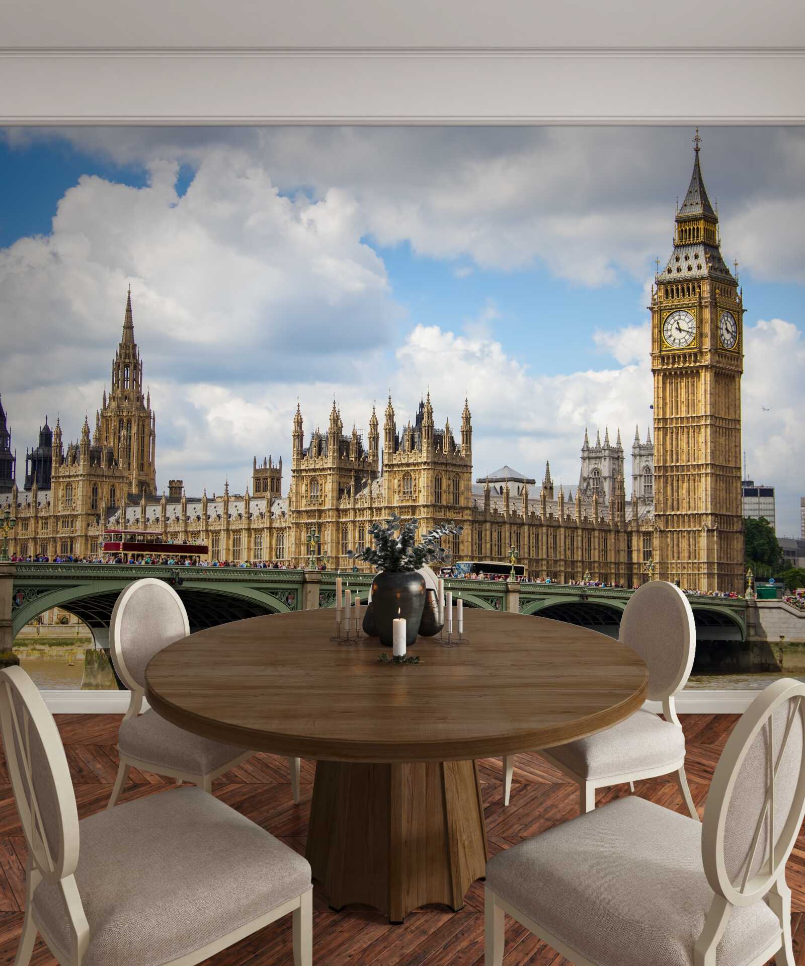 Carta da parati panorama del big ben e degli edifici del parlamento