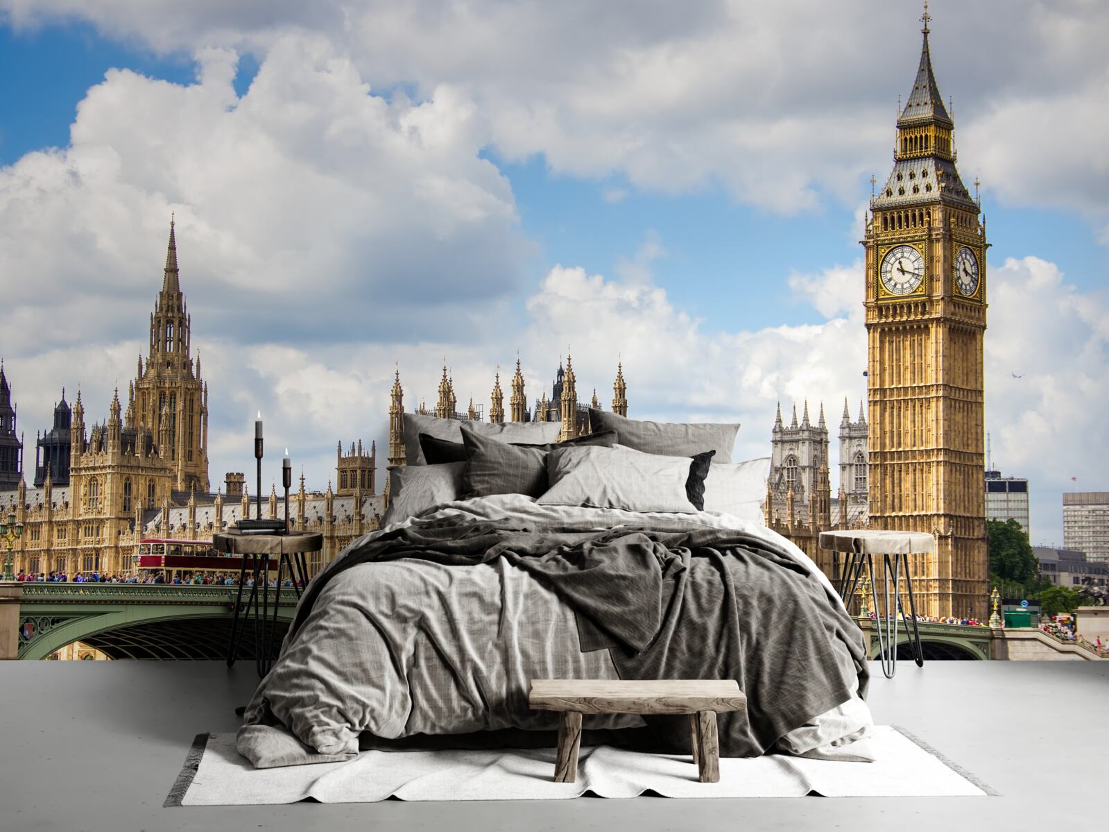 Carta da parati panorama del big ben e degli edifici del parlamento