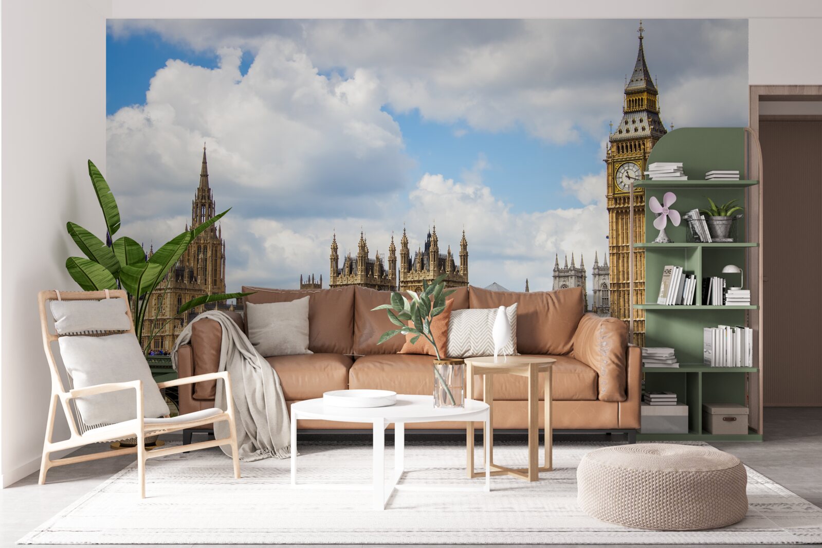 Carta da parati panorama del big ben e degli edifici del parlamento