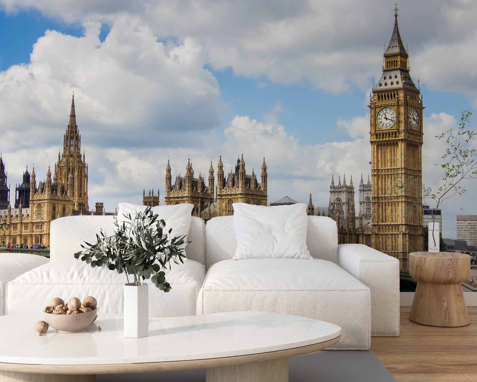 Carta da parati panorama del big ben e degli edifici del parlamento