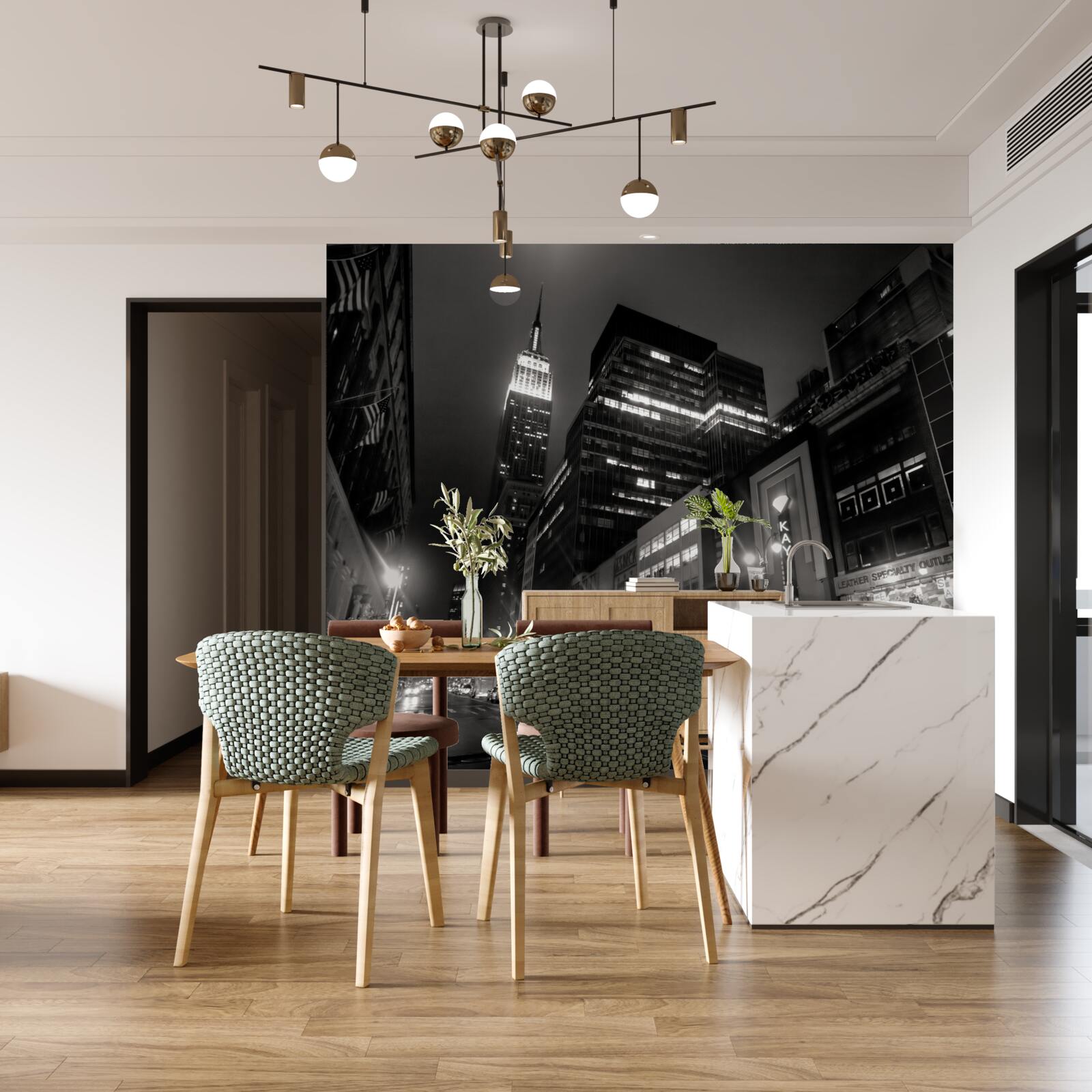 Fototapeta megapolis avenue w nocy