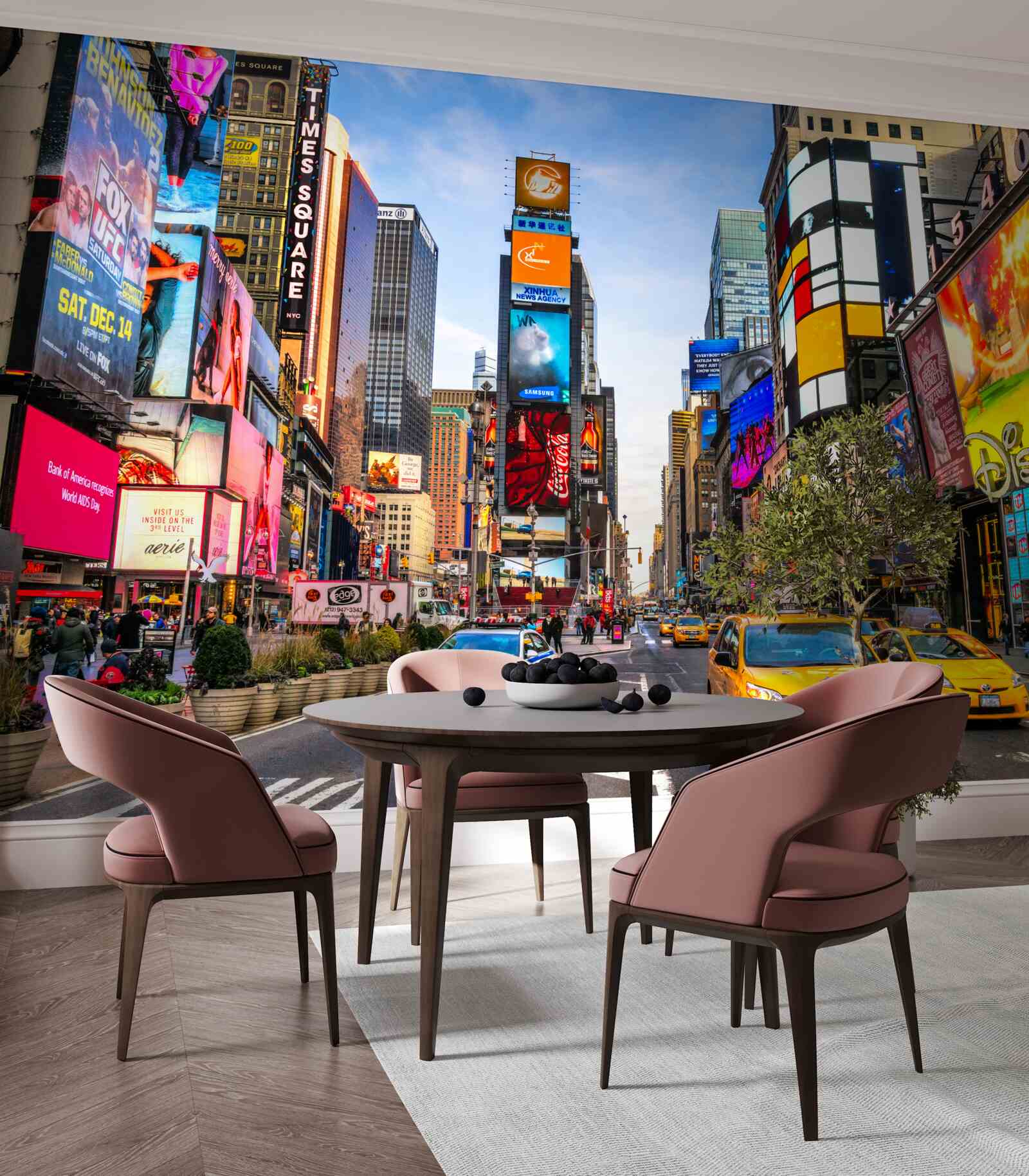 Carta da parati via times square attiva