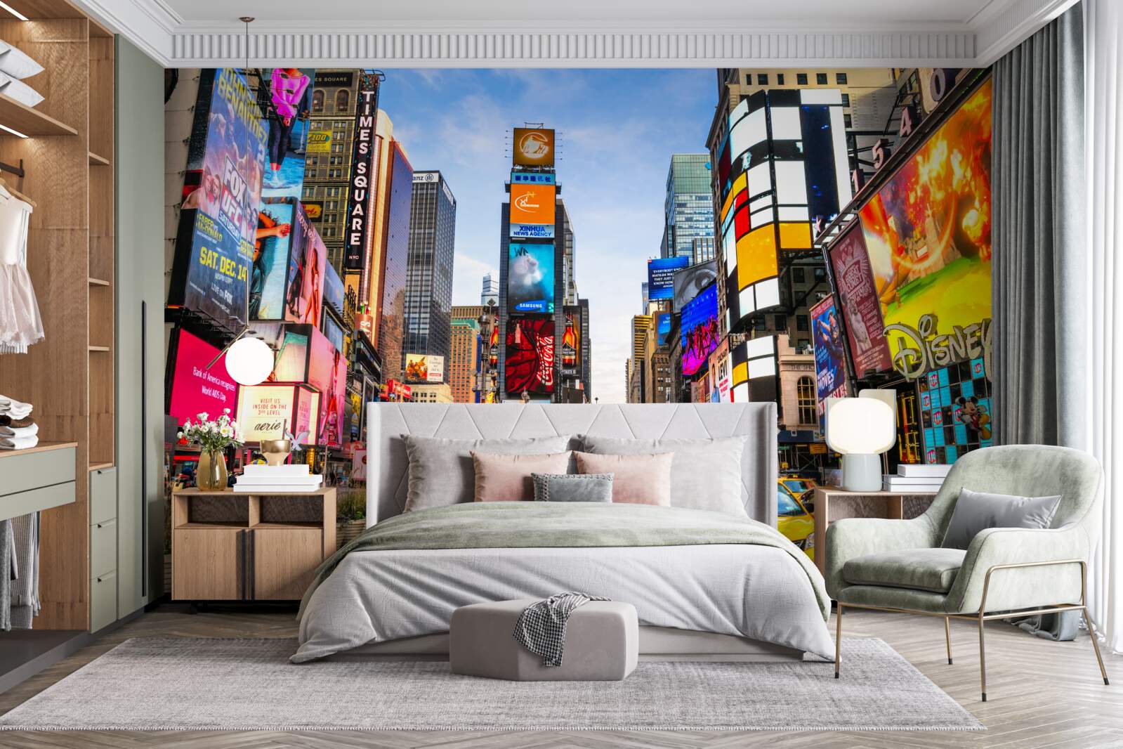 Carta da parati via times square attiva