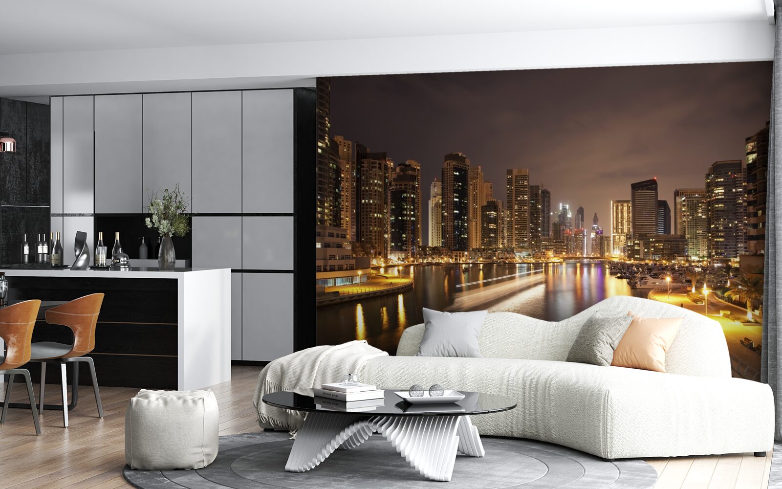 Carta da parati paesaggio notturno mozzafiato