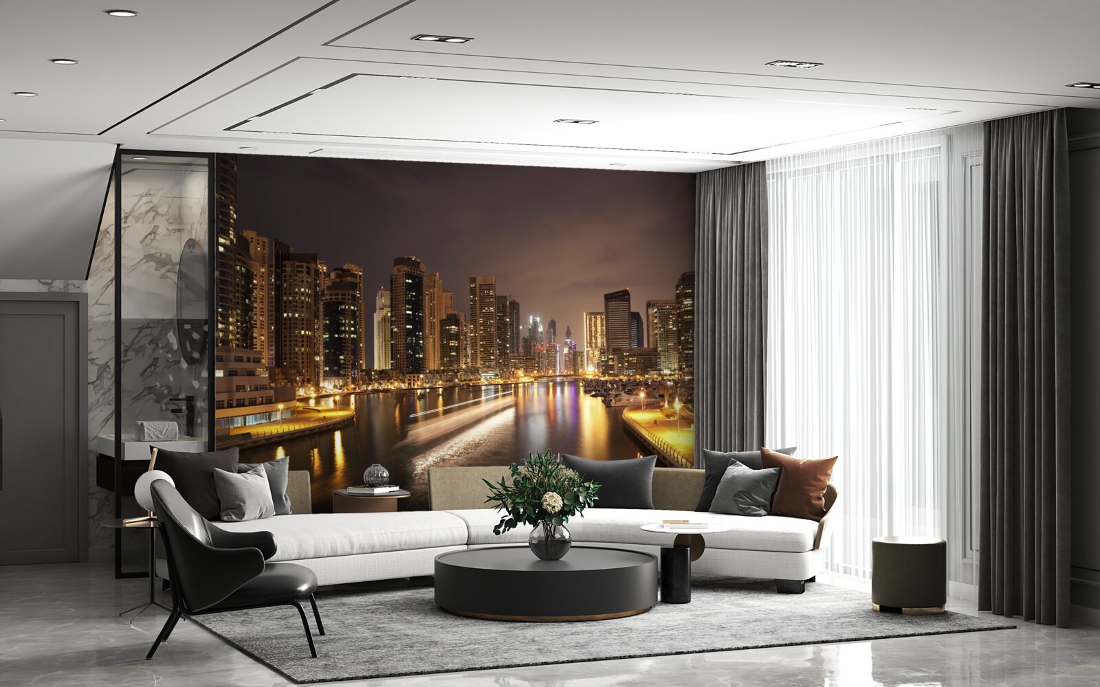 Carta da parati paesaggio notturno mozzafiato