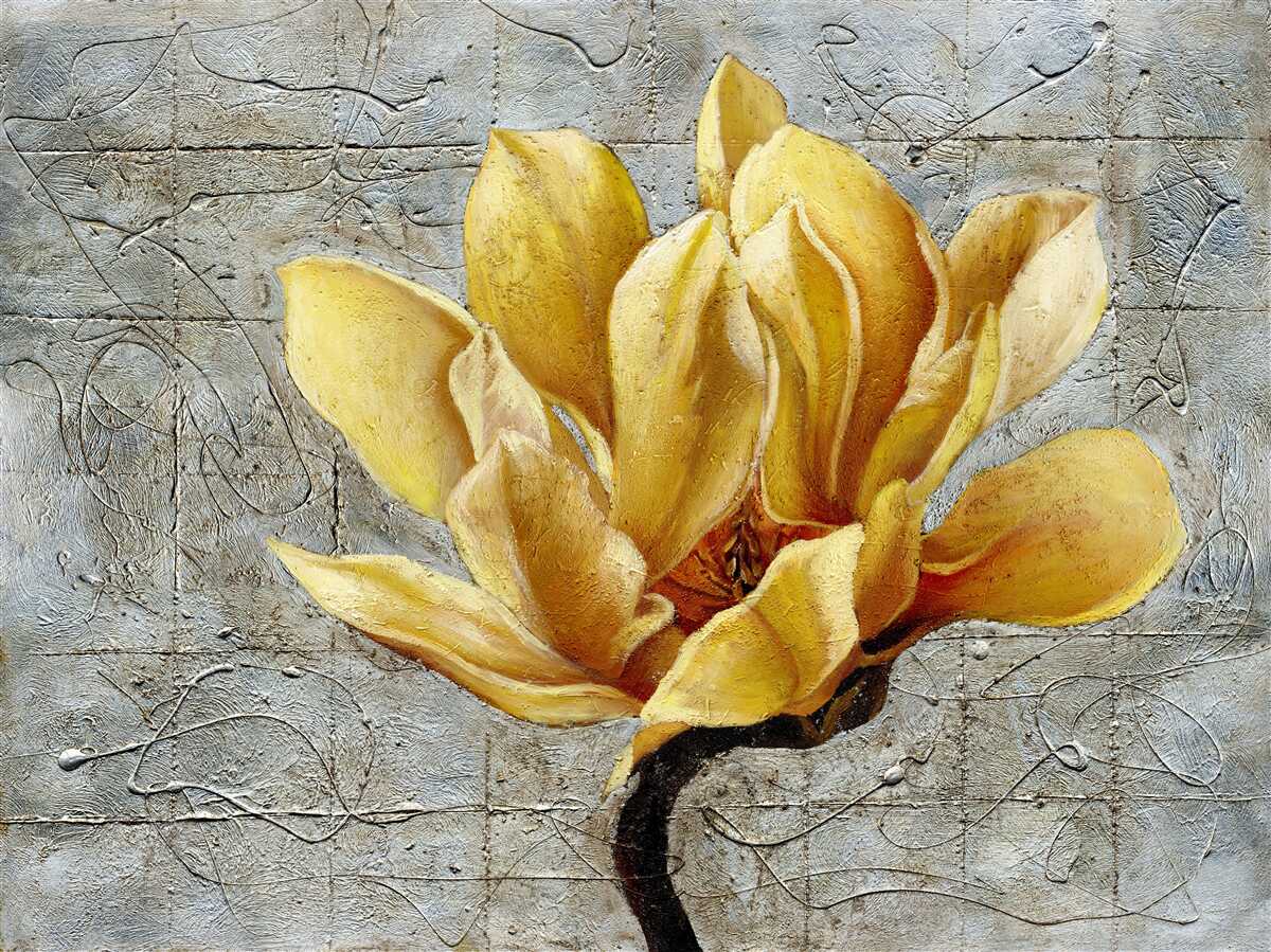 Carta da parati interessante fiore giallo