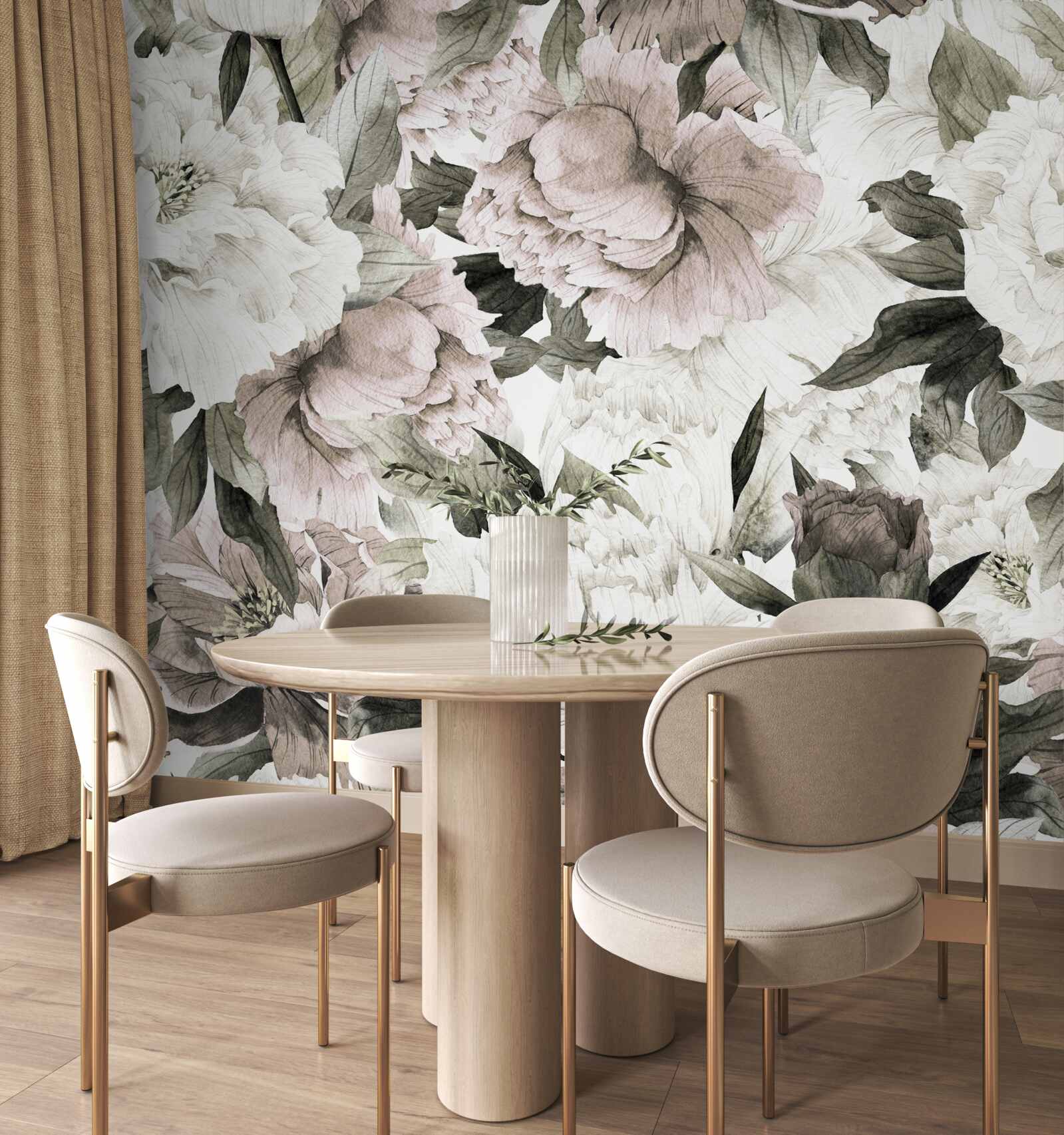 Carta da parati fiori di peonia grandi