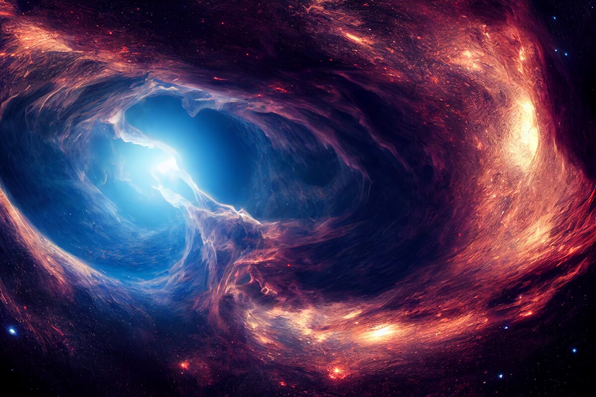 Carta da parati nebulose e sistema cosmico