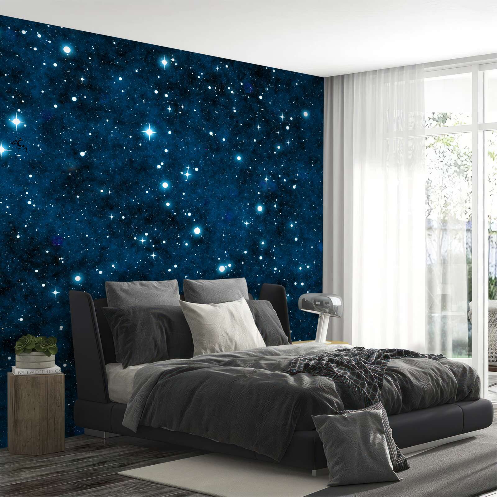 Carta da parati stelle nel cielo, grandi e piccole