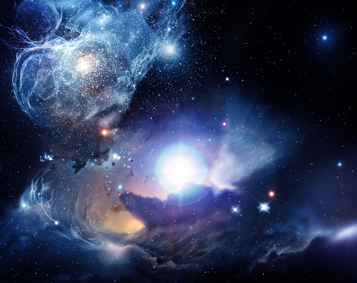 Carta da parati spazio celeste luminoso e ipnotico