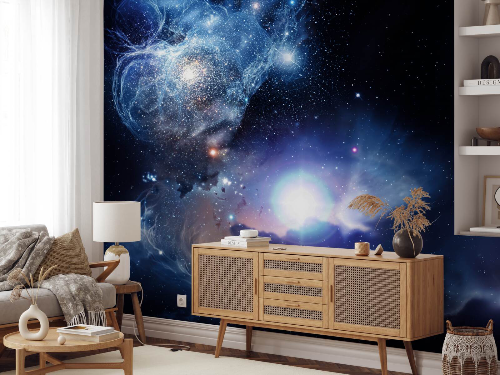 Carta da parati spazio celeste luminoso e ipnotico
